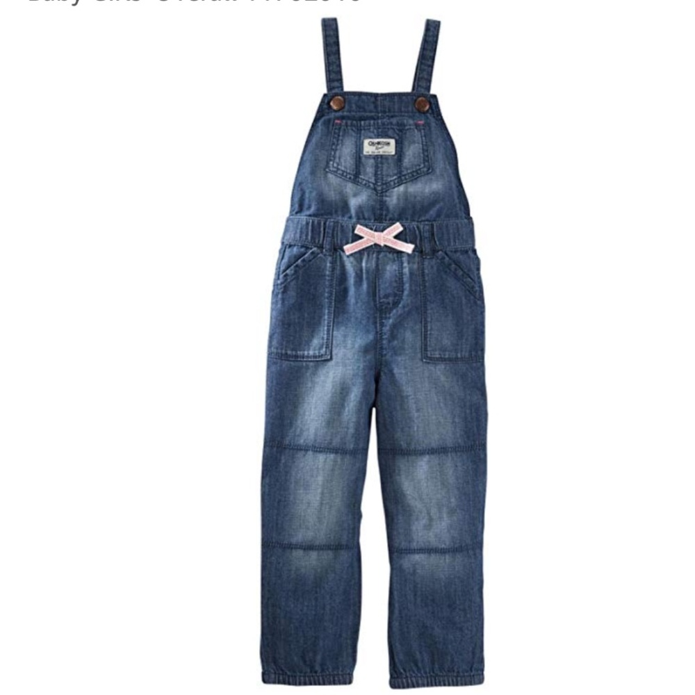 NEW Oshkosh Overalls Denim Blue Bgosh Girls 12M - Picture 5 of 6